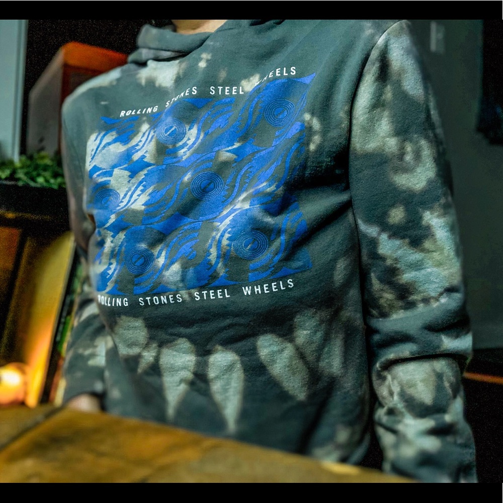 Custom Bleach Rolling Stones Sweatshirt